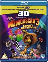 Madagascar 3: Europe's Most Wanted 3D (Blu-ray Movie)